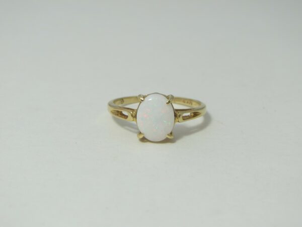 #1292  14ct Solid Gold Natural Opal Ring