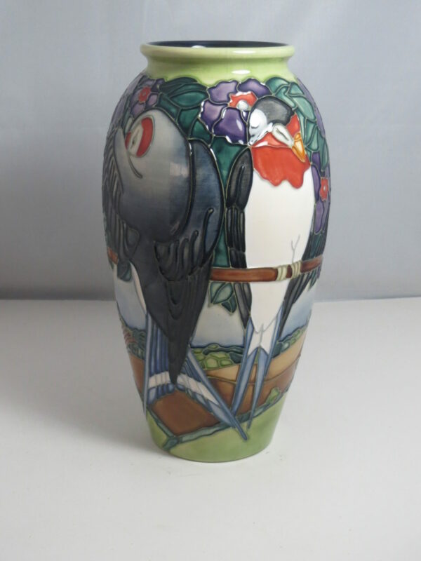 Moorcroft Swallows Vase