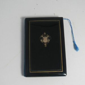 #2594 French Tortoiseshell & Rose Gold Inlay Aid Memoire (1880)