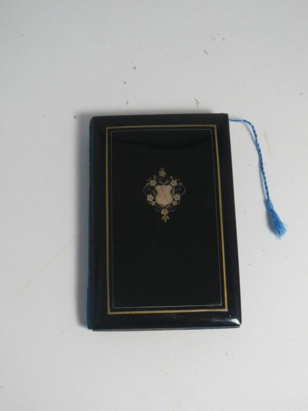 #2594 French Tortoiseshell & Rose Gold Inlay Aid Memoire (1880)