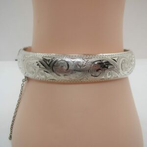 #3069 Sterling Silver Engraved Bangle