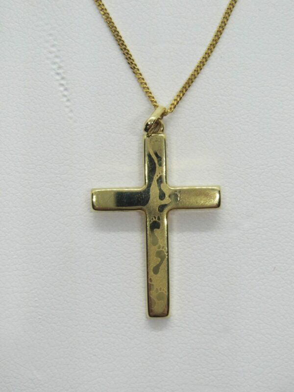 #3134 9K Yellow Gold "Footprints in the Sand" Necklace