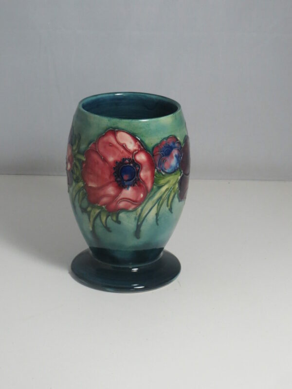 #2494 Walter Moorcroft Anemone Footed Vase