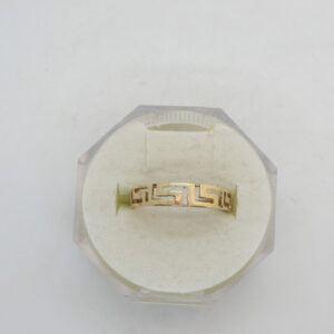 #3192 9CT YELLOW GOLD GREEK KEY DESIGN RING
