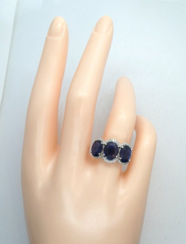 #3538 14CT ROSE GOLD SAPPHIRE & DIAMOND RING (Value: $9,870.00)