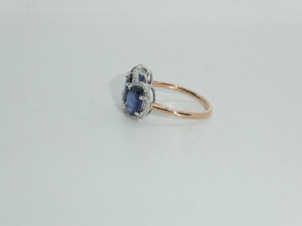 #3538 14CT ROSE GOLD SAPPHIRE & DIAMOND RING (Value: $9,870.00) - Image 2