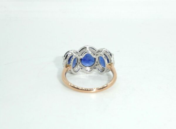 #3538 14CT ROSE GOLD SAPPHIRE & DIAMOND RING (Value: $9,870.00) - Image 3