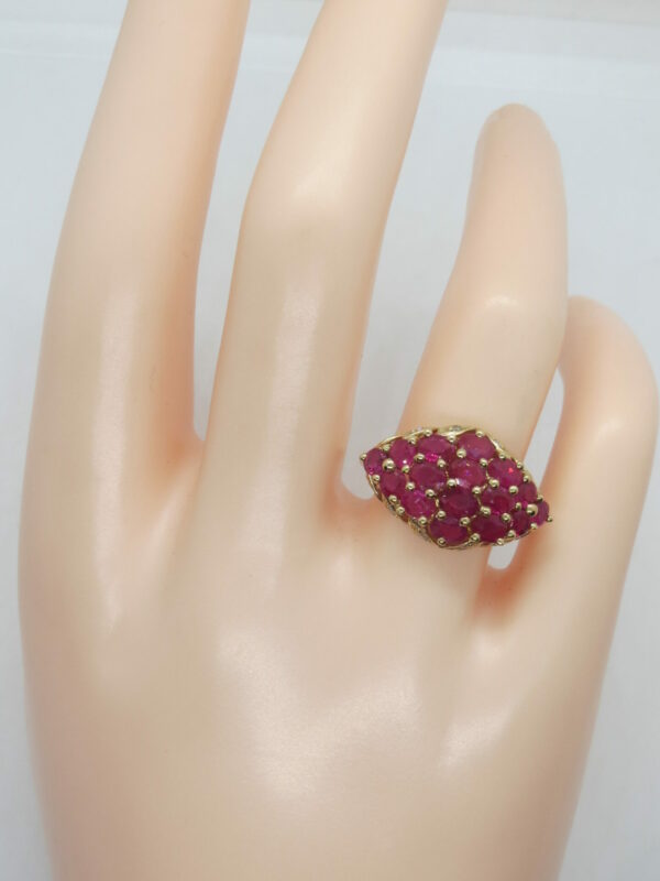 #3067 10ct Yellow Gold Ruby & Diamond Ring