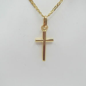 #3194 9ct Yellow Gold Religious Cross Necklace