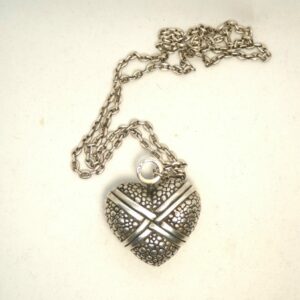 #3713 Very Heavy Bola 925 Heart Necklace