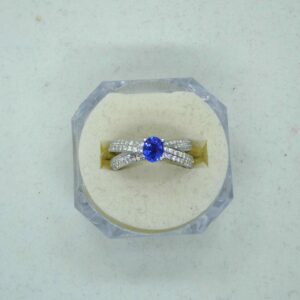 #3891 18ct White Gold Sapphire & Diamond Ring (Value: $6,890.00)