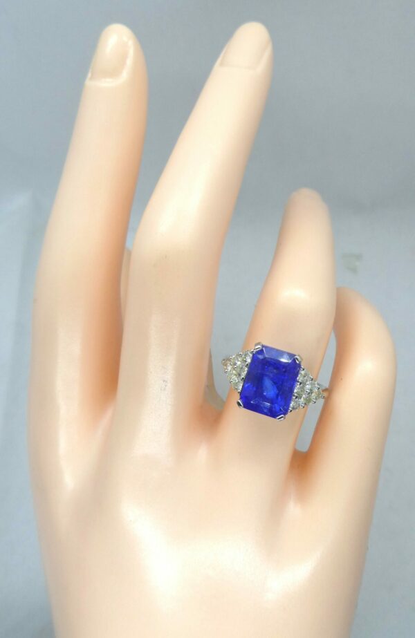#3893 14ct White Gold Tanzanite & Diamond Ring (Value: $12,890.00) - Image 2