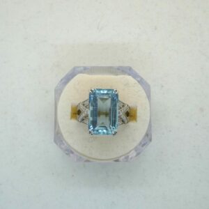 #3901 14ct White Gold Aquamarine & Diamond Ring (Value: $17,890.00)