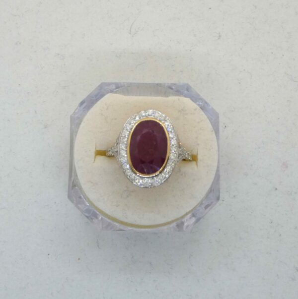 #3900 14ct Yellow Gold Ruby & Diamond Ring (Value: $14,960.00) - Image 2