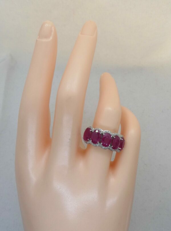 #3899 14ct White Gold Ruby & Diamond Ring (Value: $9,790.00) - Image 2