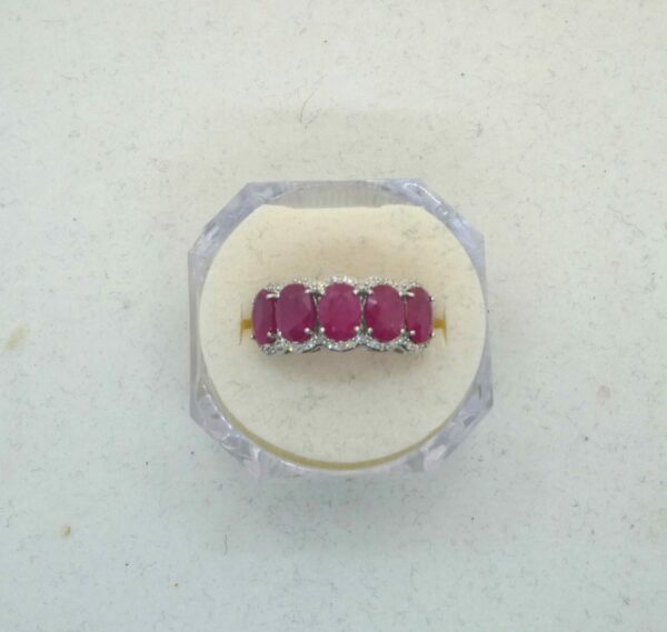 #3899 14ct White Gold Ruby & Diamond Ring (Value: $9,790.00)