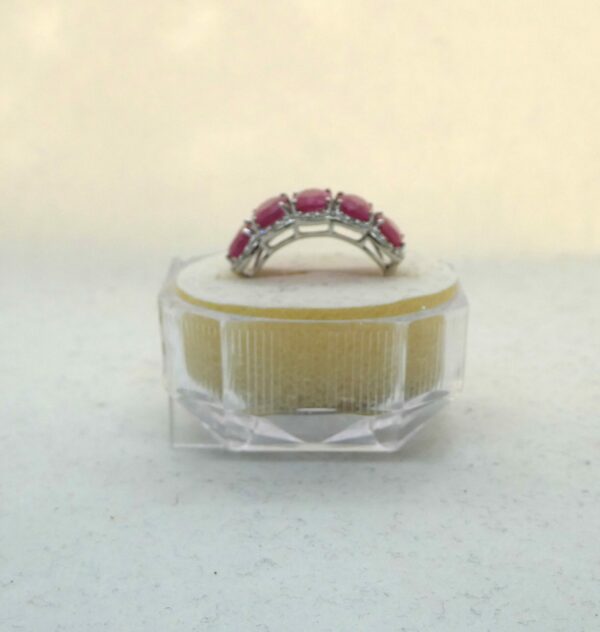 #3899 14ct White Gold Ruby & Diamond Ring (Value: $9,790.00) - Image 3