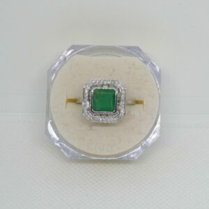 #3902 14ct White Gold Emerald & Diamond Ring (Value: $7,250.00)
