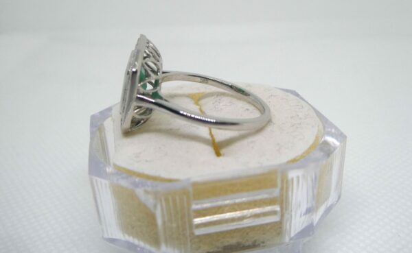 #3902 14ct White Gold Emerald & Diamond Ring (Value: $7,250.00) - Image 3