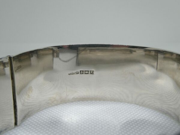 #3698C Solid Sterling Silver Engraved Bangle 1955 - Image 3