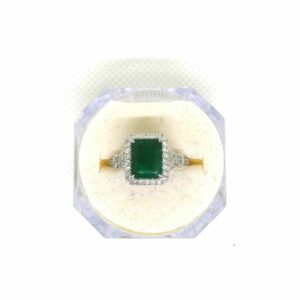 #3913 14ct White Gold Emerald & Diamond Ring (Value: $13,990.00)
