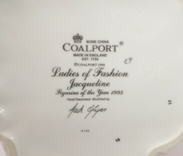 #3964 Coalport "Jacqueline" - Figure of the Year 1995 - Image 3