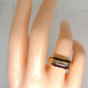 #3968 9ct Yellow Gold Ruby & Diamond Ring