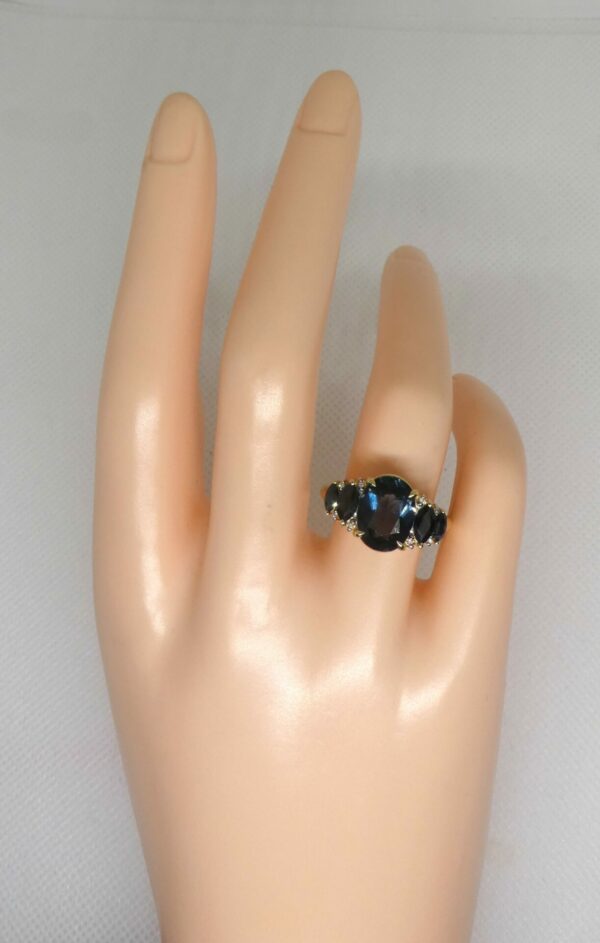 #3977 9ct Yellow Gold Topaz, Sapphire & Diamond Ring - Value: $2,890.00 - Image 2