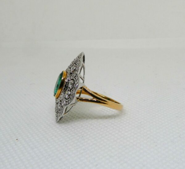 #3986 14ct Yellow Gold Zambian Emerald & Diamond Ring (Value: $19,000.00) - Image 3