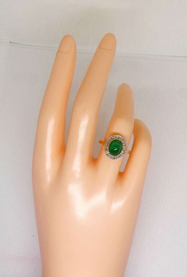 #3985 14ct Yellow Gold Emerald & Diamond Ring (Value: $8,790.00) - Image 2