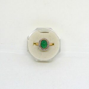 #3985 14ct Yellow Gold Emerald & Diamond Ring (Value: $8,790.00)