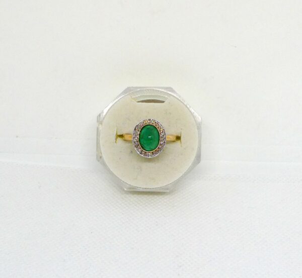 #3985 14ct Yellow Gold Emerald & Diamond Ring (Value: $8,790.00)