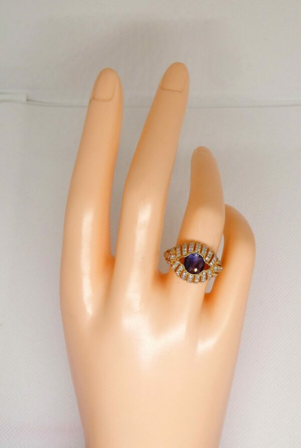 #3991 14ct Yellow Gold Ceylon Sapphire & Diamond Ring (Value: $10,700.00) - Image 2