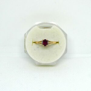 #3997 9ct Yellow Gold Ruby & Diamond Ring